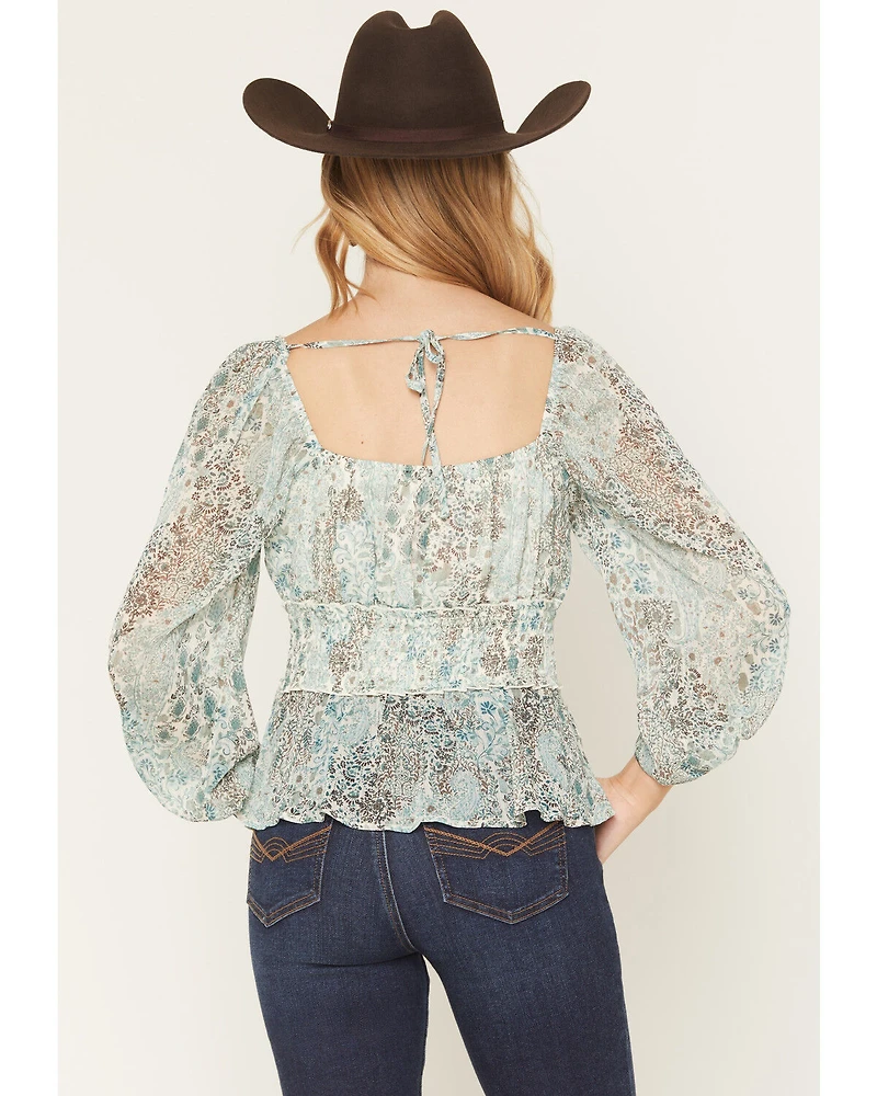 Ash & Violet Women's Boot Barn Exclusive Printed Long Sleeve Shirt
