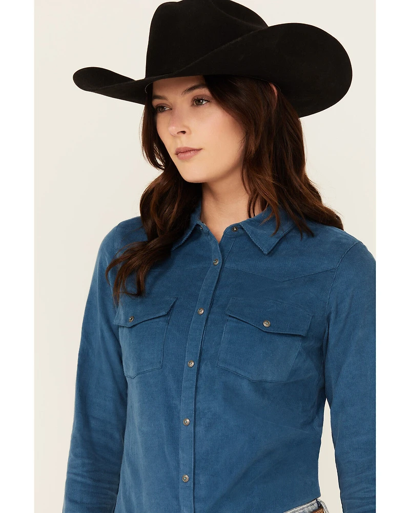 Shyanne Women's Wale Corduroy Long Sleeve Snap Western Shirt
