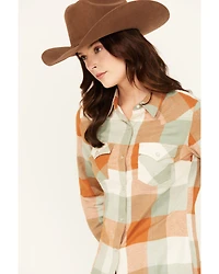 Wrangler Retro Women's Boot Barn Exclusive Plaid Print Long Sleeve Pearl Snap Flannel Shirt