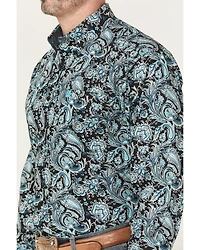 Cinch Men's Paisley Print Long Sleeve Button-Down Western Shirt