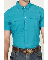 Rock & Roll Denim Men's Tek Solid Short Sleeve Snap Western Shirt