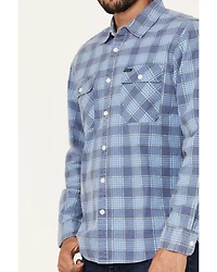Brixton Men's Bowery Summer Weight Long Sleeve Button Down Shirt