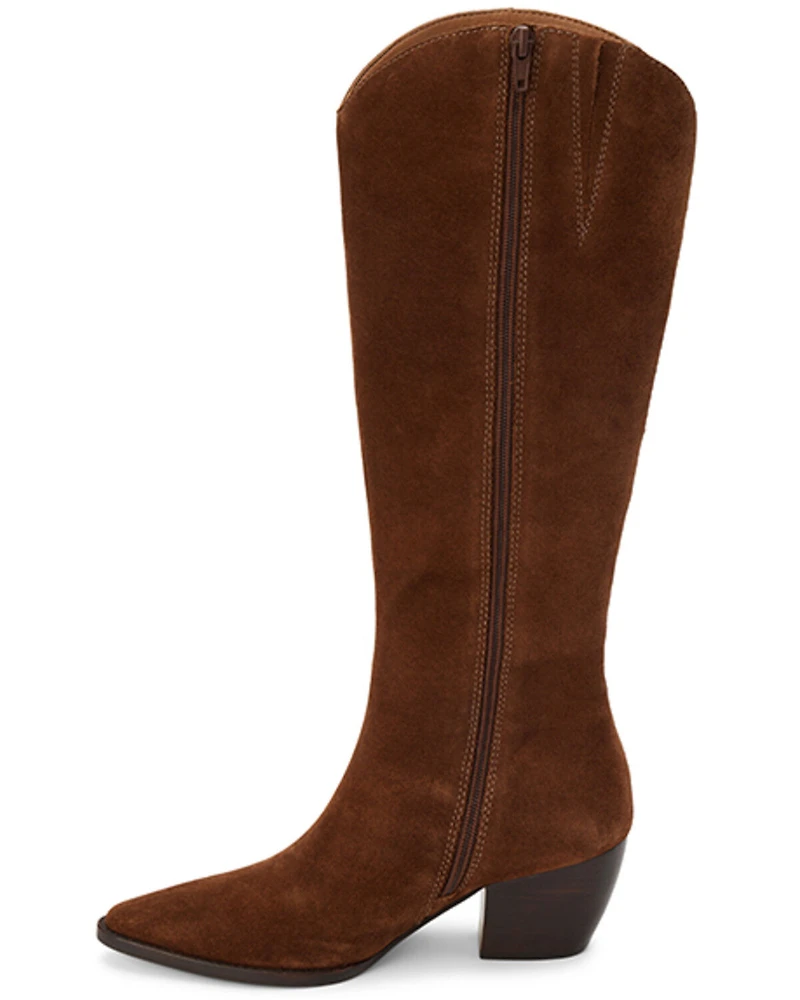 Matisse Women's Bellamy Suede Tall Western Boots - Round Toe