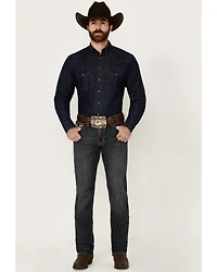 Rock & Roll Denim Men's Revolver Dark Wash Slim Straight Stretch Jeans