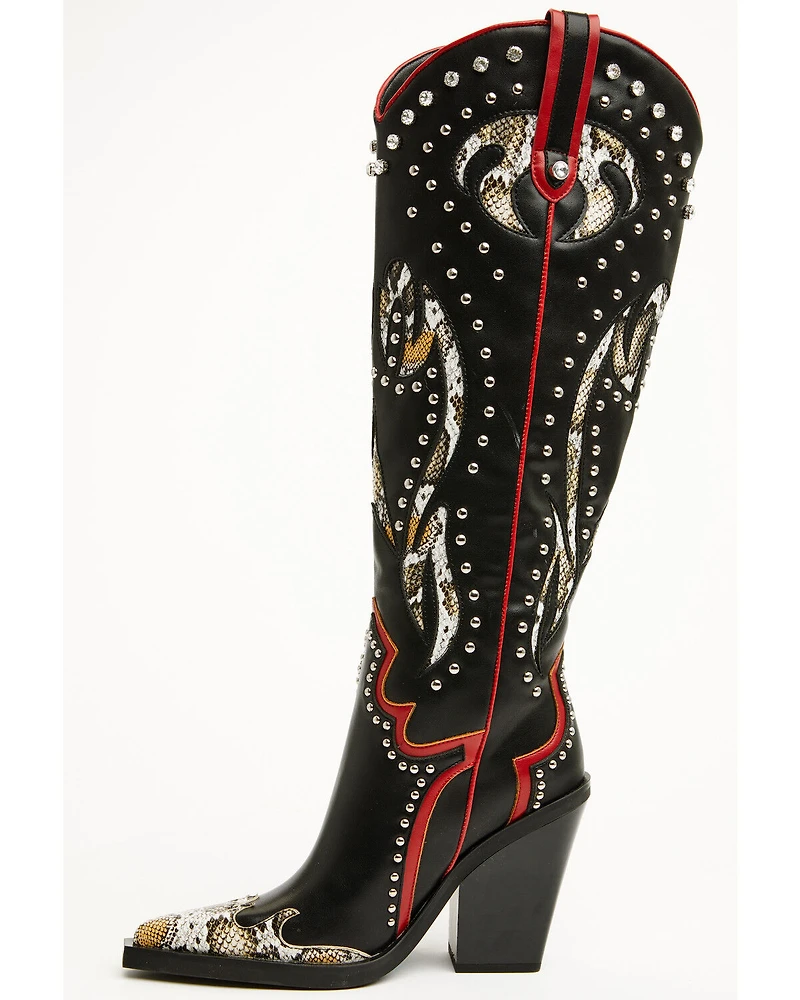 Azalea Wang Women's Hyperion Tall Western Boots - Snip Toe