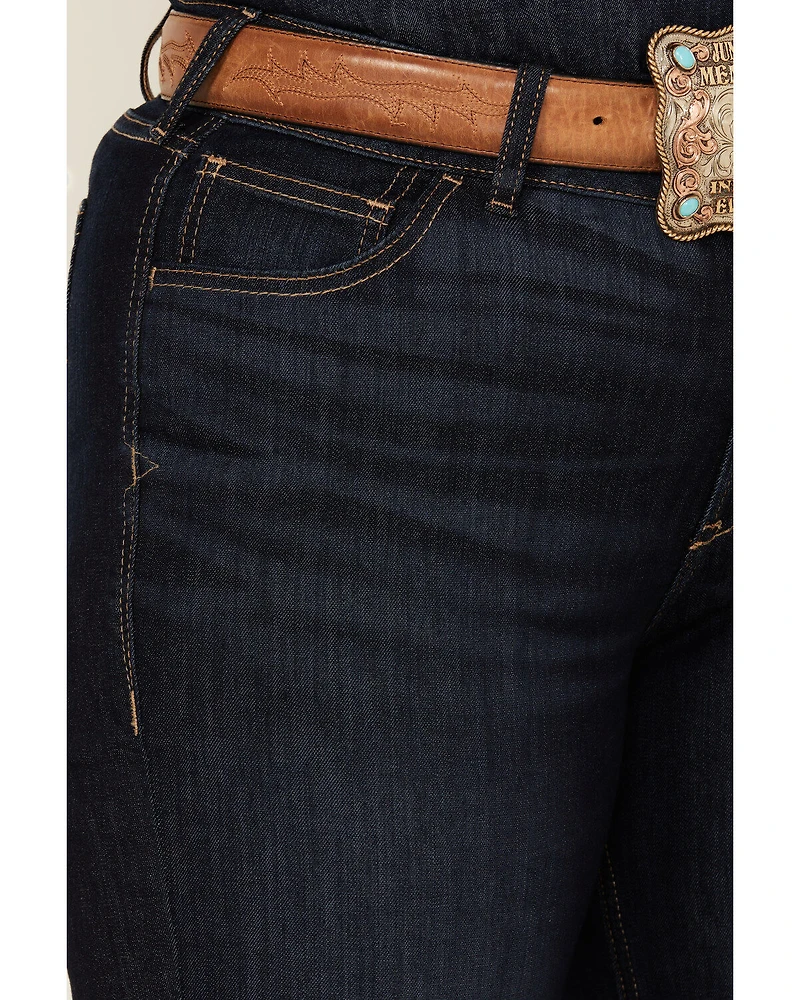Ariat Women's Dark Wash Ophelia Prefect Rise Trouser Denim Jeans - Plus