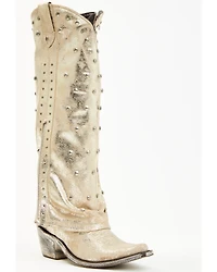 Liberty Black Women's Danet Tall Studded Western Boots - Round Toe