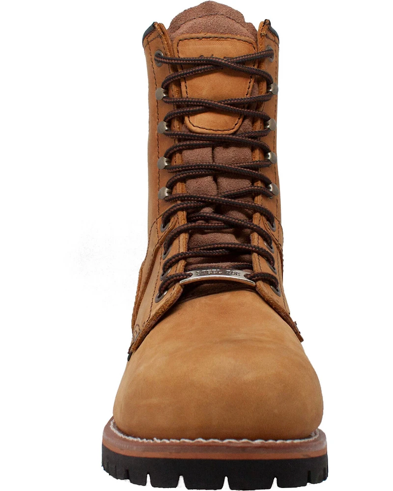 Ad Tec Men's 9" Leather Logger Boots - Steel Toe