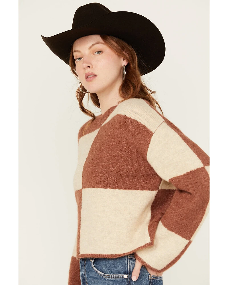 White Crow Women's Checkerboard Sweater