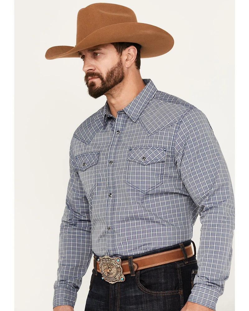 Cody James Men's Trainer Plaid Print Long Sleeve Western Snap Shirt