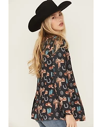 Rock & Roll Denim Women's Conversational Print Blazer