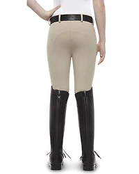 Ariat Girls' Olympia Low Rise Front-Zip Knee Patch Breeches