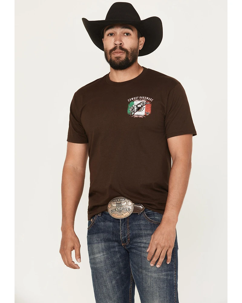 Cowboy Hardware Men's Mexican Flag Short Sleeve Graphic T-Shirt