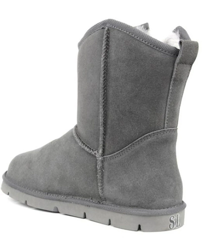 Superlamb Women's Argali Buckle Casual Pull On Boots - Round Toe