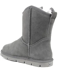 Superlamb Women's Argali Buckle Casual Pull On Boots - Round Toe