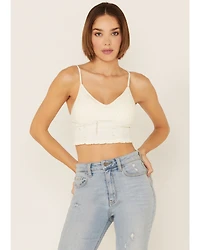 Fornia Women's Seamless Floral Bralette