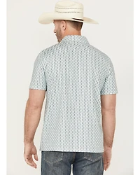 Panhandle Men's Geo Print Short Sleeve Stretch Polo