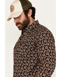 Moonshine Spirit Men's Freedom Paisley Print Long Sleeve Snap Western Shirt