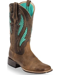 Ariat Women's VentTEK Ultra Quickdraw Western Performance Boots - Broad Square Toe