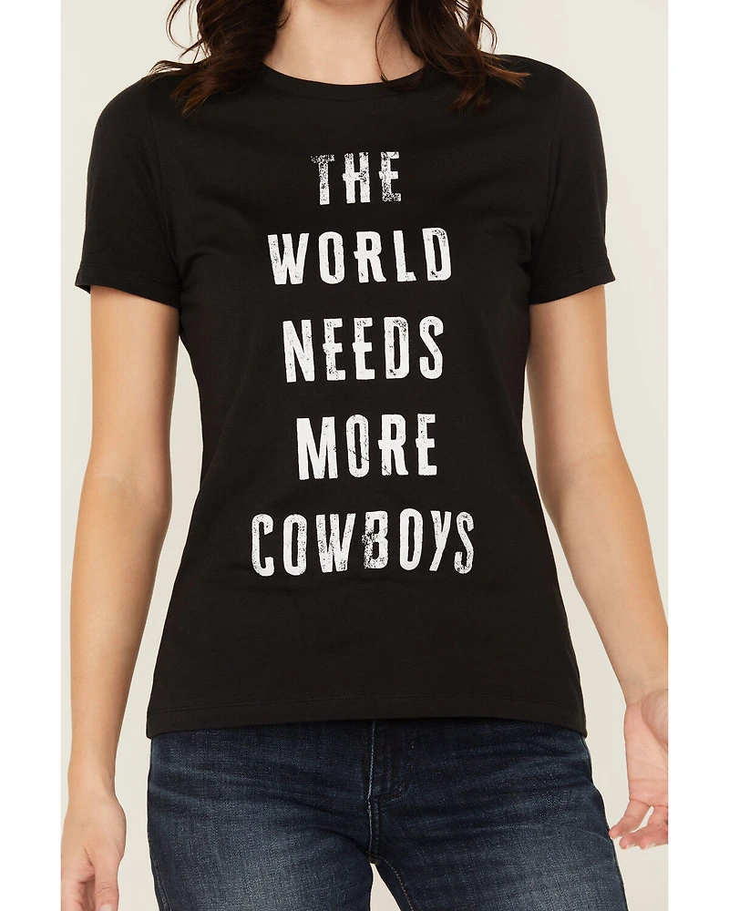 Boot Barn Women's The World Needs More Cowboys Short Sleeve Fitted Graphic Tee