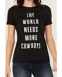 Boot Barn Women's The World Needs More Cowboys Short Sleeve Fitted Graphic Tee