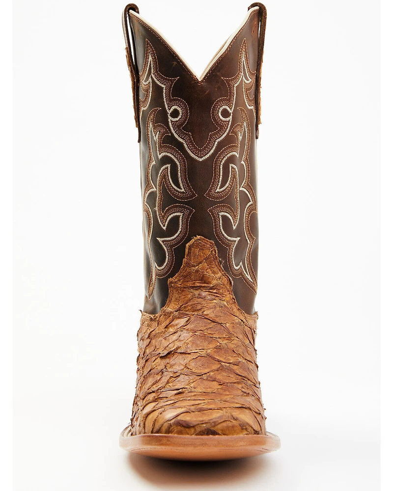 Cody James Men's Exotic Pirarucu Skin Western Boots - Broad Square Toe