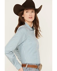 Cinch Women's Striped Long Sleeve Button Down Western Shirt