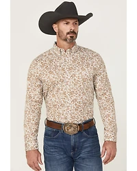 Cody James Men's Waylen Floral Print Long Sleeve Button-Down Stretch Western Shirt