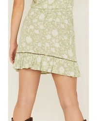 Shyanne Women's Floral Print Button Front Skirt