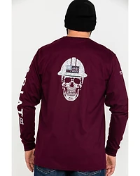 Ariat Men's FR Roughneck Skull Logo Crew Long Sleeve Work T-Shirt - Big