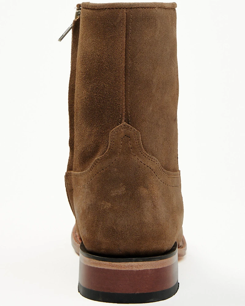 Moonshine Spirit Men's 8" Pancho Roughout Zipper Western Boots - Round Toe