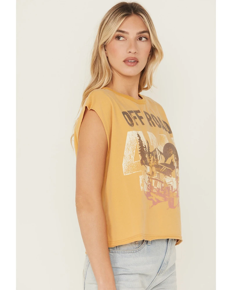 Cleo + Wolf Women's Drop Shoulder Graphic Tank Top