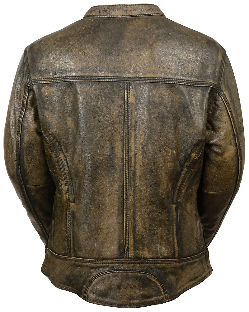 Milwaukee Leather Women's Distressed Vented Scooter Jacket - 5X
