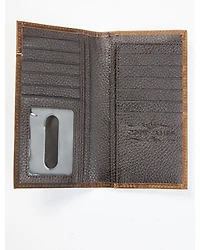 Cody James Men's Ostrich Tooled Checkbook Wallet