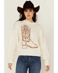 Wrangler Retro Women's Embroidered Boot Sweater