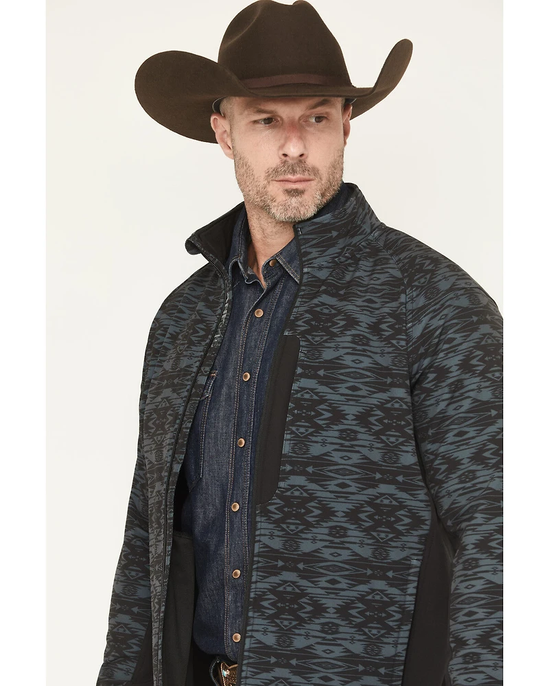RANK 45® Men's Aries Tonal Southwestern Softshell Jacket
