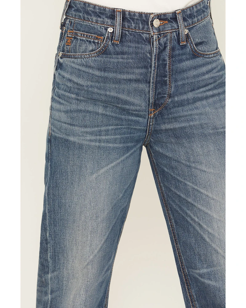 Ariat Women's Dark Wash Ultra High Rise Tomboy Relaxed Straight Denim Jeans