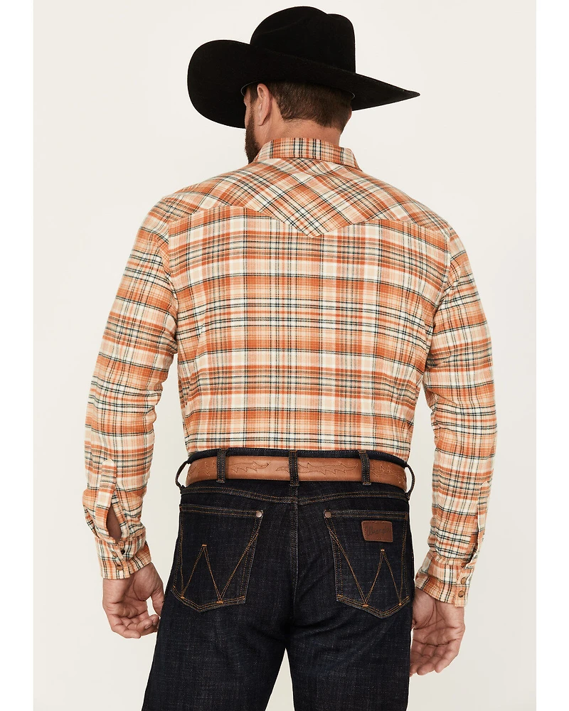 Pendleton Men's Wyatt Plaid Print Long Sleeve Snap Western Flannel Shirt