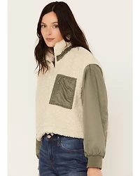 Cleo + Wolf Women's Zip-Up Cropped Jacket