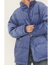 Wrangler Women's Corduroy Oversized Puffer Jacket