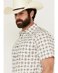 Gibson Men's Hubert Medallion Print Short Sleeve Button-Down Western Shirt