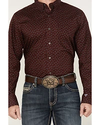 Wrangler X Cody Johnson Men's Paisley Print Long Sleeve Button-Down Western Shirt