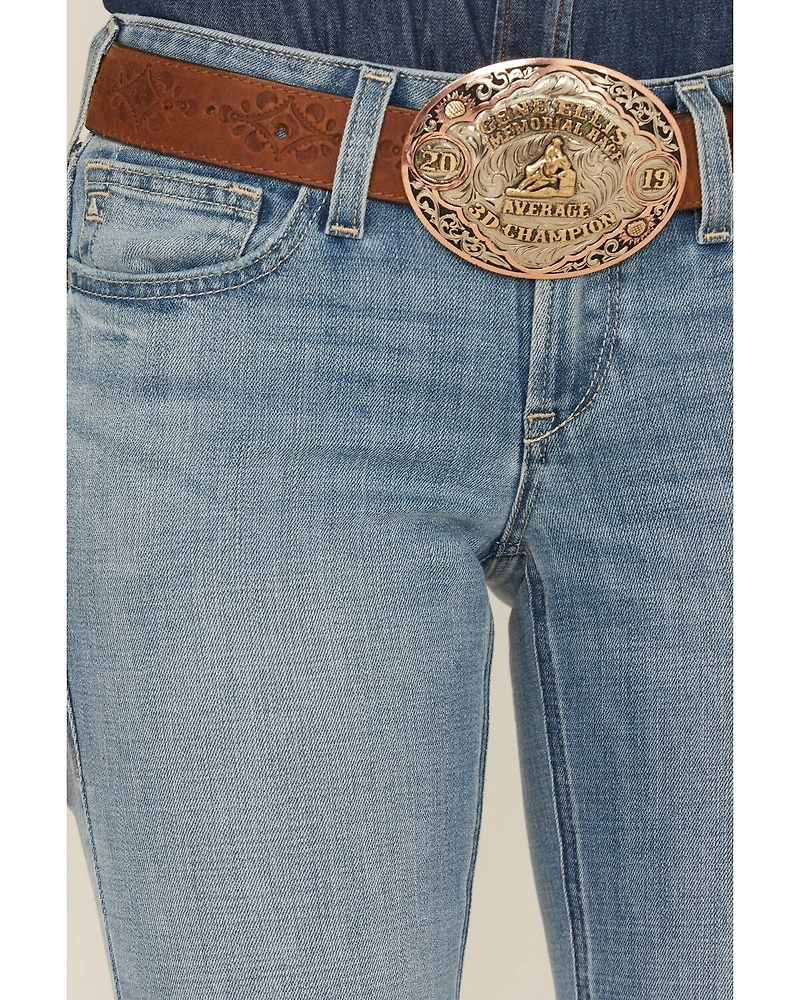 Ariat Women's Zoe Medium Wash Mid Rise Trouser Stretch Denim Jeans