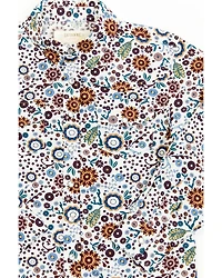 Shyanne Toddler Girls' Ditsy Floral Print Long Sleeve Western Pearl Snap Shirt