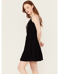 Idyllwind Women's Wilsonia Western Embroidered Sleeveless Button-Down Mini Dress