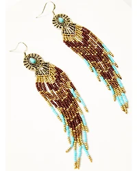 Shyanne Women's Desert Boheme Beaded Tassel Earrings