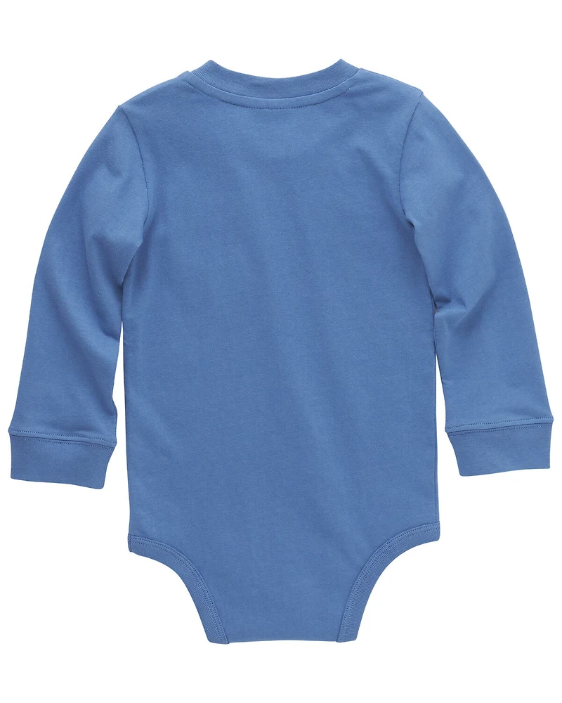 Carhartt Infant Boys' Long Sleeve Logo Pocket Onesie