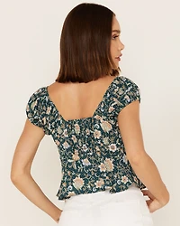 Shyanne Women's Floral Print Flounce Top