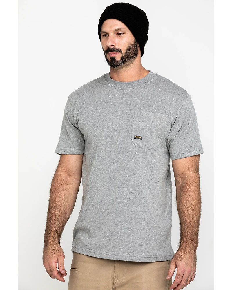 Ariat Men's Rebar Cotton Strong American Grit Short Sleeve Work T-Shirt