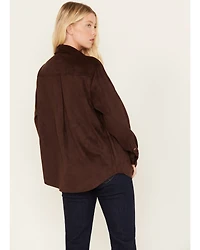 Cleo + Wolf Women's Faux Suede Shacket